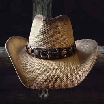 Steer Straw Cowboy Hat