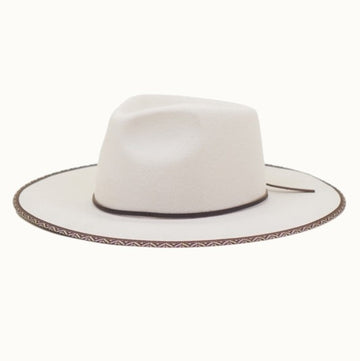 Geometric Pattern Trim Fedora