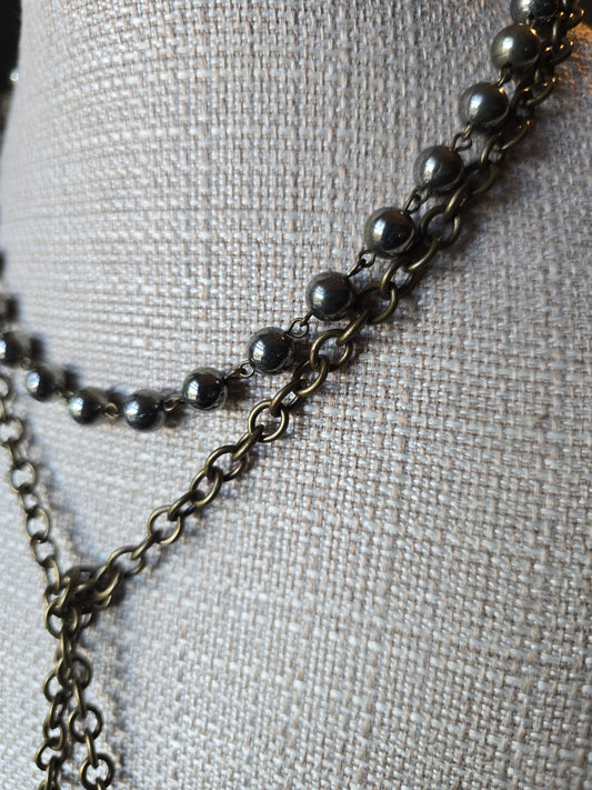 Gunmetal Laureate with Antique Bronze Chain