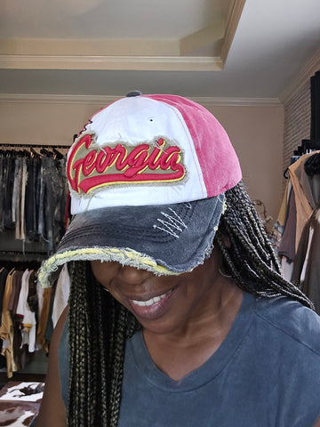 Georgia Distressed Cap
