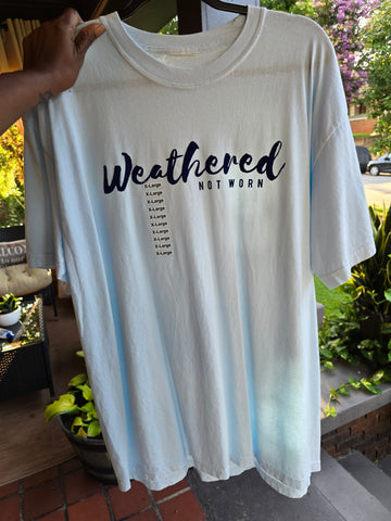 Baby Blue Tee with Blue Logo - size XL