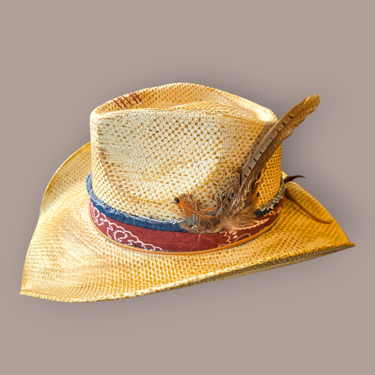 Weathered Straw  Cowboy Hat