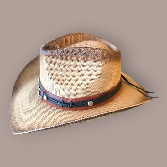 Burnt Tan Lonestar Straw  Cowboy Hat