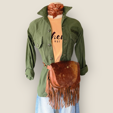 Brown Leather Fanny Pack / Sling