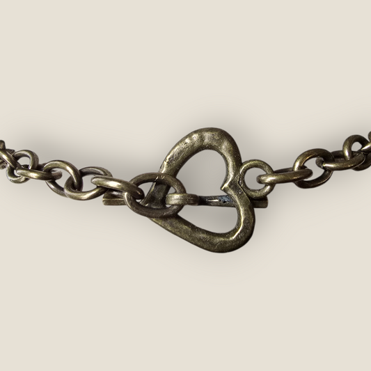 Antique Bronze Lariat with Bronze Pendant