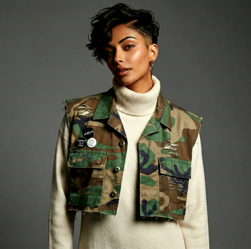 Vintage Cropped Camo Vest