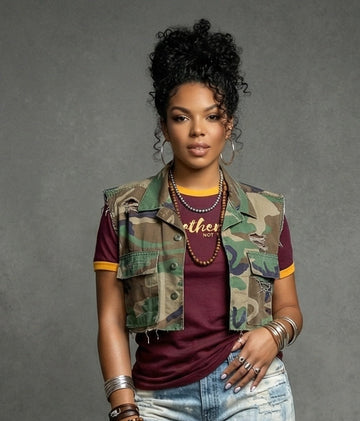 Vintage Cropped Camo Vest