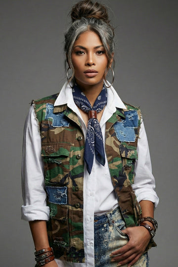Patchwork Camo Vest (unisex)