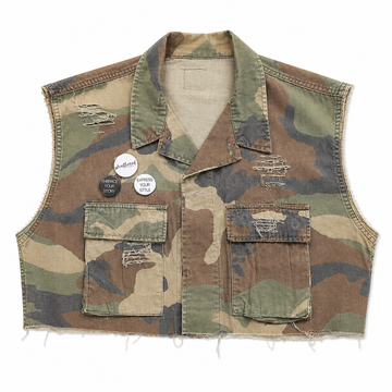Camo Cropped Vest | Size M/L