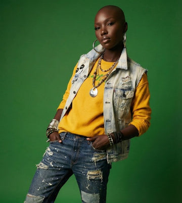 WNW Distressed Denim Vest