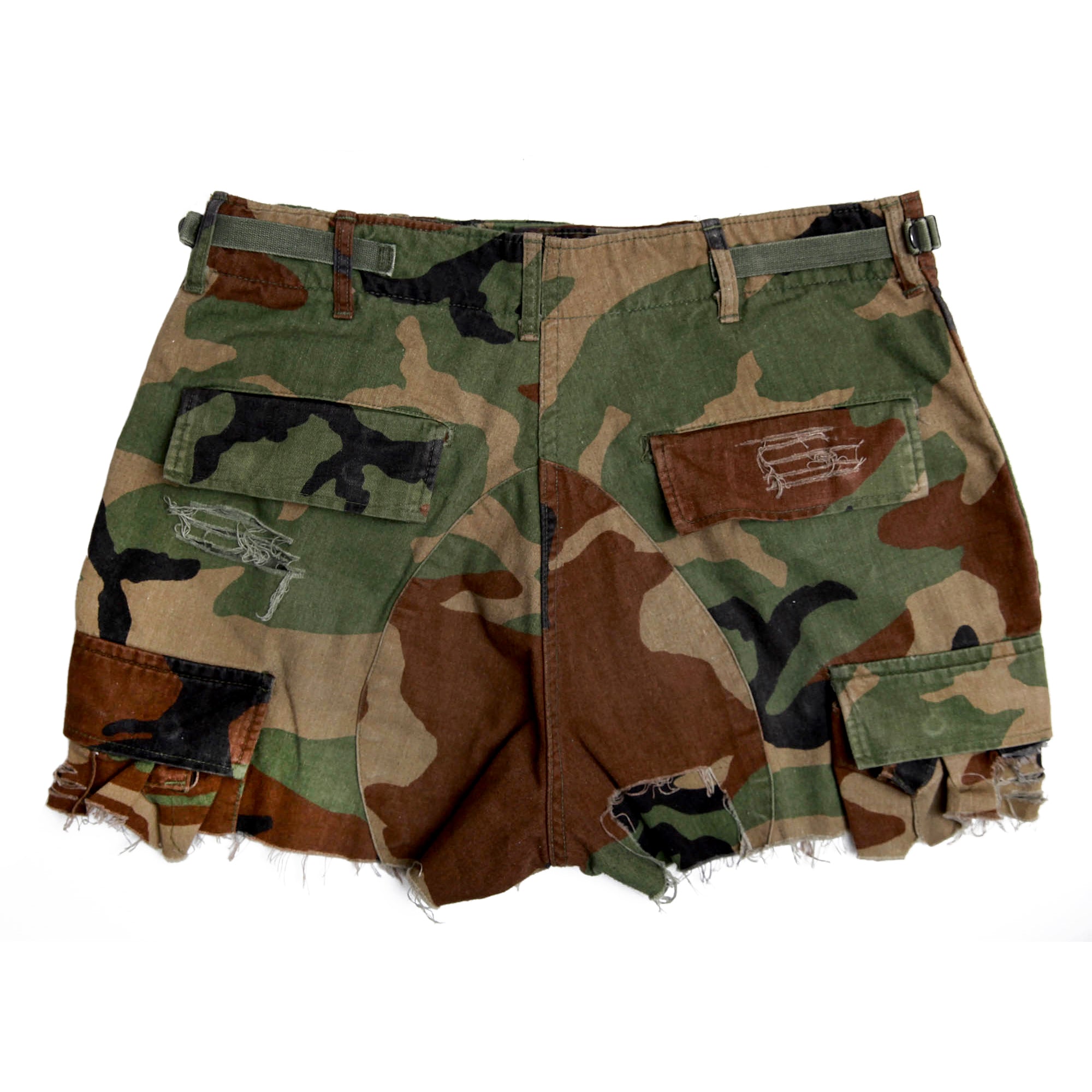 Custom Weathered Camo Shorts